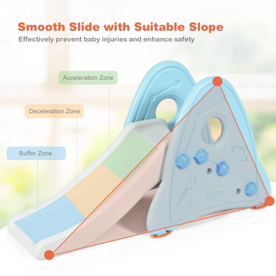 Costway Kids Slide Freestanding Baby Play Climber Slide Set Widened Pedals - 8