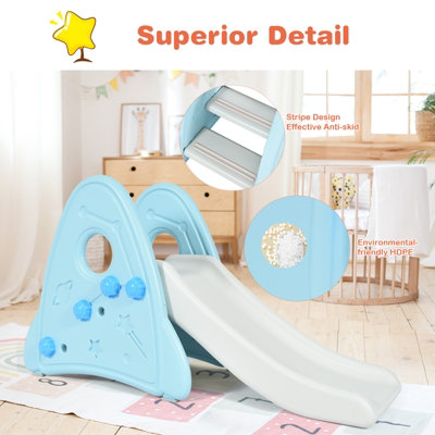 Costway Kids Slide Freestanding Baby Play Climber Slide Set Widened Pedals - 9
