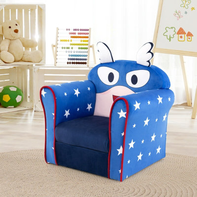 Costway Kids Sofa Children Armrest Upholstered Chair Cute Pattern ...