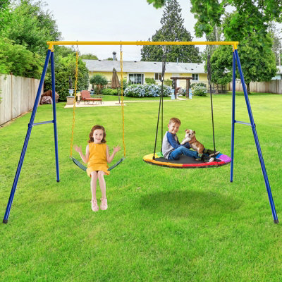 Tree Swing Climbing Rope wings Seat Outdoor Playground Set