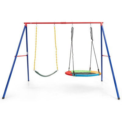 Metal swing on sale set frame