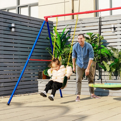 Heavy Duty Swing Outdoor Child Eva Soft Board U swing Garden