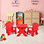 Costway Kids Table and Chairs Set Steel Children Activity Table with Adirondack Chairs