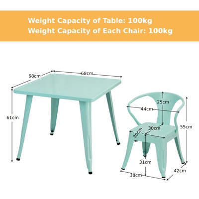 Metal kids table online