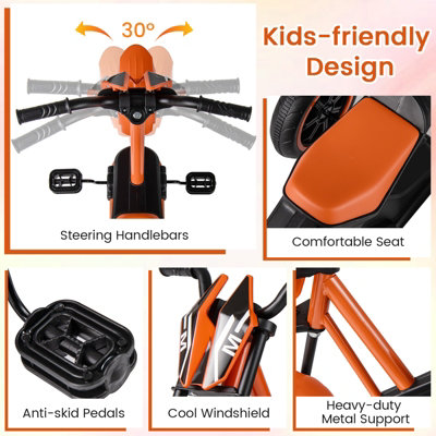 COSTWAY Kids Tricycle Ride on Trike 3-Wheel Toddler Bike with Foot ...