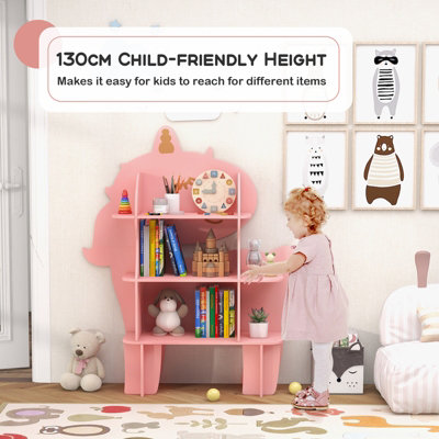 Wooden unicorn storage rack discount