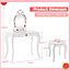 Costway Kids Vanity Table and Chair Set Pretend Makeup Dressing Table W/ Mirror & Drawer