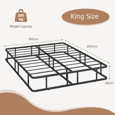 Costway King Size Bed Frame Metal Mattress Foundation Platform Bed Frame Slat Support