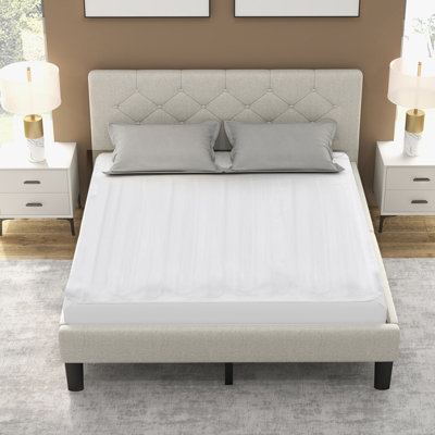 COSTWAY King Size Heated Mattress Pad Electric Bed Blanket w 8 Temp Settings Timer
