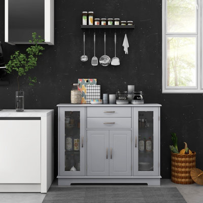 Costway Kitchen Buffet Server Sideboard Wooden Storage Cupboard Cabinet ...