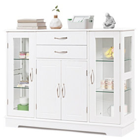 Costway Kitchen Buffet Server Sideboard Wooden Storage Cupboard Cabinet Elegant Design