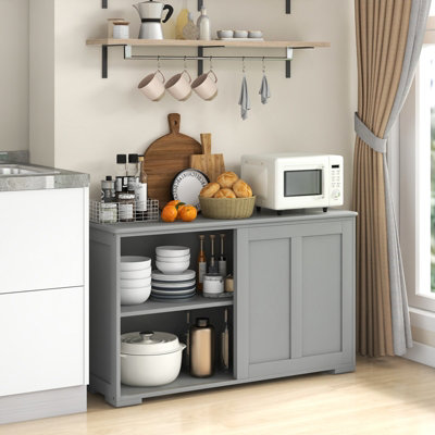 COSTWAY Kitchen Buffet Sideboard Cabinet Server Table Floor Console ...