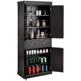 Costway Kitchen Pantry Cabinet Freestanding Buffet Cupboard W/ 2-Door Cabinets & Drawer