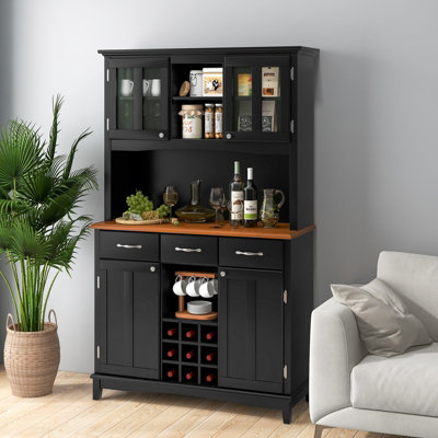 Costway Kitchen Storage Cabinet Freestanding Buffet Cupboard Sideboard Adjustable Shelf