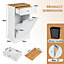 Costway Kitchen Trash Cabinet Tilt Out Trash Recycling Bin Cabinet With Pull-out Drawer