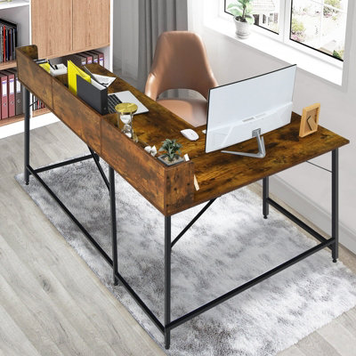 L shaped sales work station