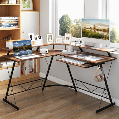 Ergonomic l shaped desk sale