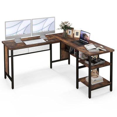 L shaped sales drafting desk