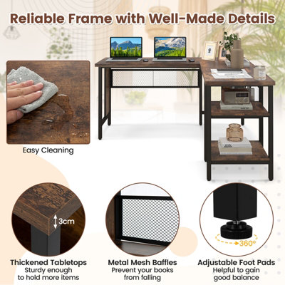 L shaped ladder desk deals