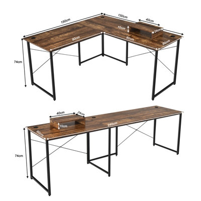 Rustic l store desk