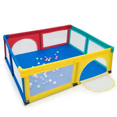 Costway Large Baby Playpen Kids Activity Center Toddler Play Yard w Ocean Balls