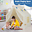 Costway Large Kids Play House Children Indoor Outdoor Castle Play Tent with Cotton Mat