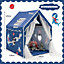 Costway Large Kids Play House Children Indoor Playhouse Castle Fairy Tent Removable Mat Blue