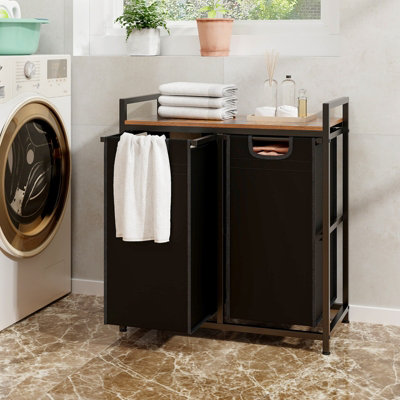 Costway Laundry Hamper Heavy Duty Dirty Laundry Basket w/ Removable Liner Bags