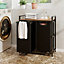 Costway Laundry Hamper Heavy Duty Dirty Laundry Basket w/ Removable Liner Bags