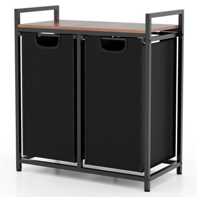 Costway Laundry Hamper Heavy Duty Dirty Laundry Basket w/ Removable Liner Bags