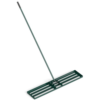 COSTWAY Lawn Leveling Rake 117 cm x 25 cm Heavy Duty Level Lawn Tool-Green