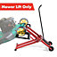 Costway Lawn Mower Lift Jack Adjustable Height and Width Folds Flat with Hydraulic Jack