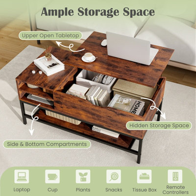 Lift top coffee table and end tables discount