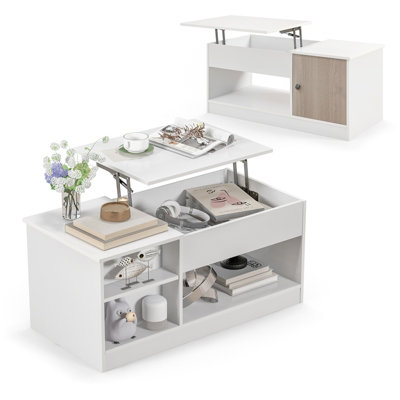 Costway Lift Top Coffee Table Modern Cocktail Table Wooden Tea Table for Living Room