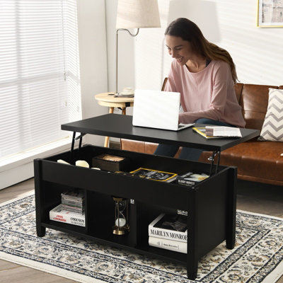 Costway lift top coffee deals table with hidden storage compartment