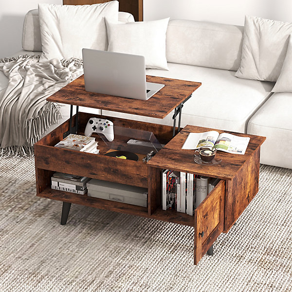 COSTWAY Lift Top Coffee Table with Storage Flip Top Center COSTWAY Lift Top Coffee Table with Storage Flip Top Center