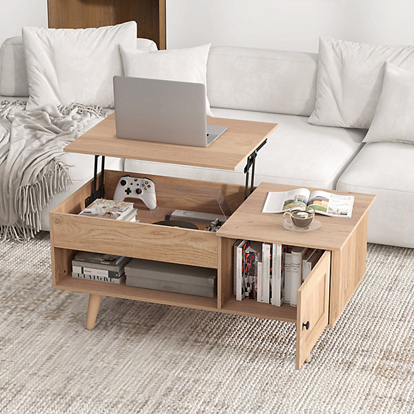 COSTWAY Lift Top Coffee Table with Storage Flip Top Center COSTWAY Lift Top Coffee Table with Storage Flip Top Center