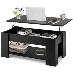 Costway Lift Top Height Adjustable Coffee Table Side Table with Integrated Compartment