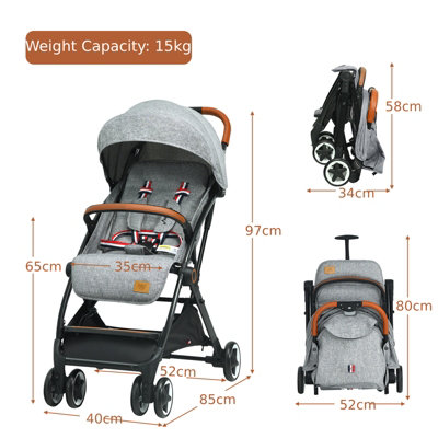 Costway buggy hot sale portable pocket