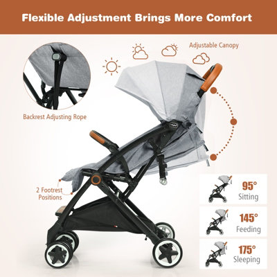 Costway buggy portable pocket compact lightweight stroller easy hotsell handling folding travel