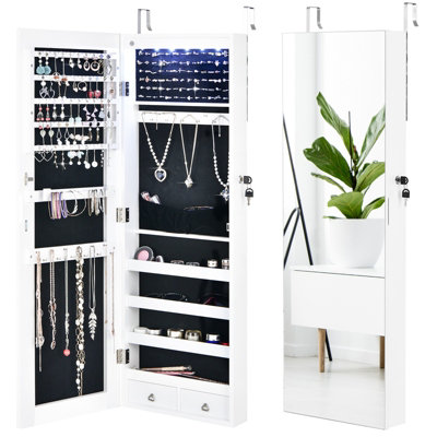 Mirrored deals jewelry closet