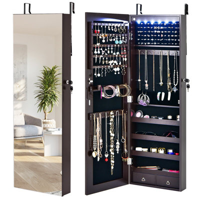 Door mounted on sale jewelry armoire