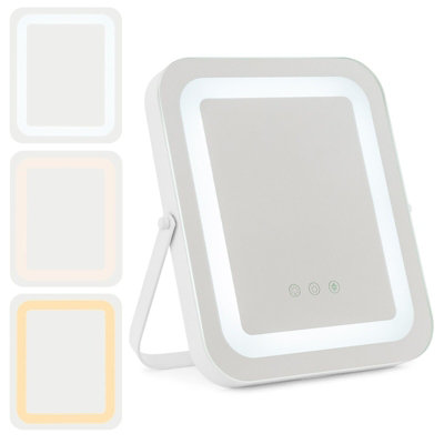 Costway Makeup Vanity Mirror Multi-occasion 3 Color LED Mirror with Smart Touch Control