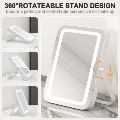 Costway Makeup Vanity Mirror Multi-occasion 3 Color LED Mirror with ...