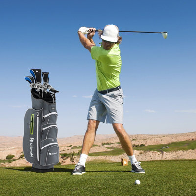 Costway Mens 9 PCS Complete Golf Club Set Includes 460cc Alloy Driver Right Handed - 3