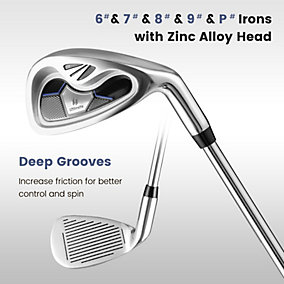Costway Mens 9 PCS Complete Golf Club Set Includes 460cc Costway Mens 9 PCS Complete Golf Club Set Includes 460cc