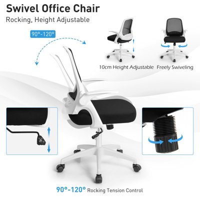 Costway Mesh Office Chair Height Adjust Swivel Rolling Chair Computer Desk Mid-Back Chair Ergonomic