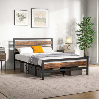 Metal platform deals bed frame double