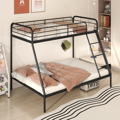 Premium Metal Bunk Bed with Safety Guardrails and Ladders