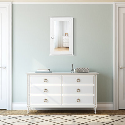Costway Mirrored Bathroom Cabinet Wall Mount Storage Cabinet